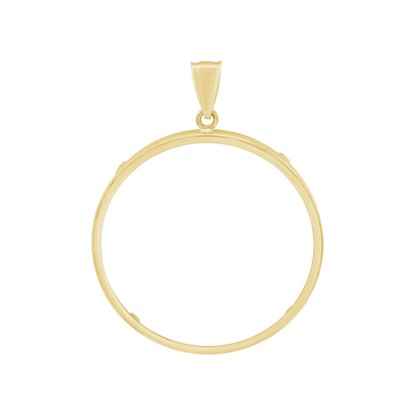 Plain 50 Peso Coin Frame in 14K Gold