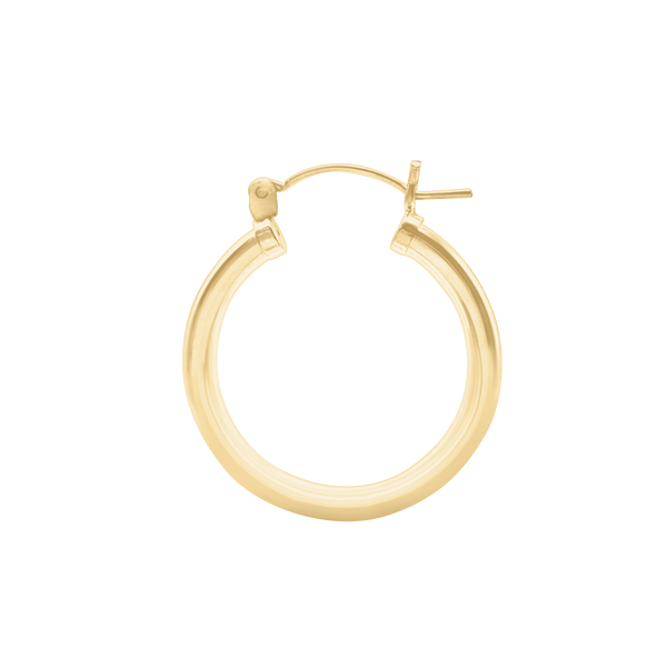 Round Tube Hoop Earring with Catch & Joint in Gold Filled