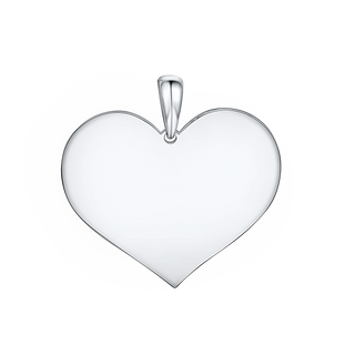 Heart Charm in Sterling Silver (28 mm)