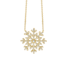 Snowflake Necklace with Cubic Zirconia in Sterling Silver (24 x 23 mm)