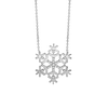 Snowflake Necklace with Cubic Zirconia in Sterling Silver (24 x 24 mm)