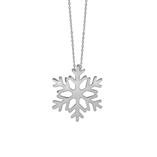 Snowflake Necklace in Sterling Silver(28 x 24 mm)