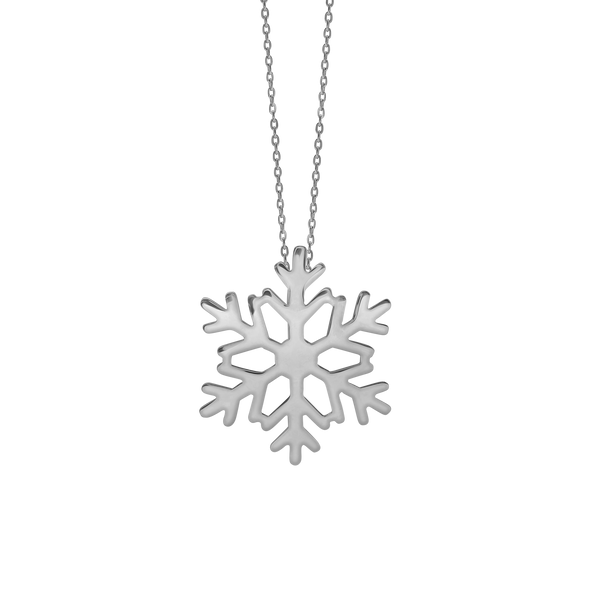 Snowflake Necklace in Sterling Silver(28 x 24 mm)