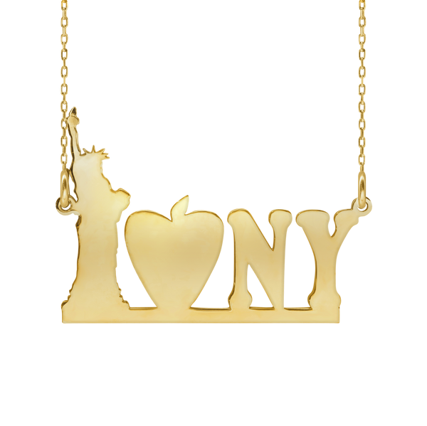 I Heart NY Necklace in Sterling Silver (31 x 22 mm)