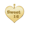 Sweet Sixteen Heart Charm (27 x 28mm)