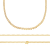 3 Prong Round Tennis Necklace in 14K Gold (.05 ct / 2.5 mm)