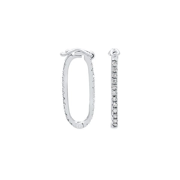 Chain Connectors / Charm Hangers with Figure Eight Clasp with Diamonds (7.4 x 19 mm - 7.5 x 15.7 mm)