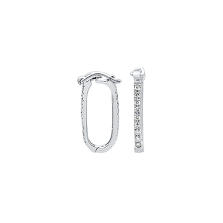 Chain Connectors / Charm Hangers / Carabiners with Figure Eight Clasp with Diamonds (7.4 x 19 mm - 7.5 x 15.7 mm)