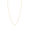 Diamond or Gemstone Round Bezel Charm in 14K Yellow Round Cable Necklace (16-18" Extension)