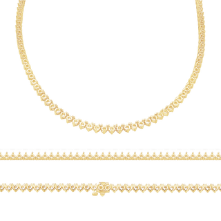 3 Prong Tennis Necklace in 14K Gold (.10 ct / 3.0 mm)
