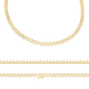3 Prong Round Tennis Necklace in 14K Gold (.20 ct / 3.8 mm)