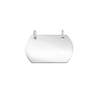 Disc Charm in Sterling Silver (31.75 x 19 mm)