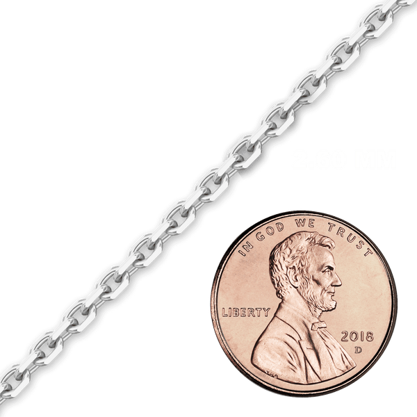 Bulk / Spooled Diamond Cut Cable Chain in Sterling Silver (0.80 mm - 7.50 mm)