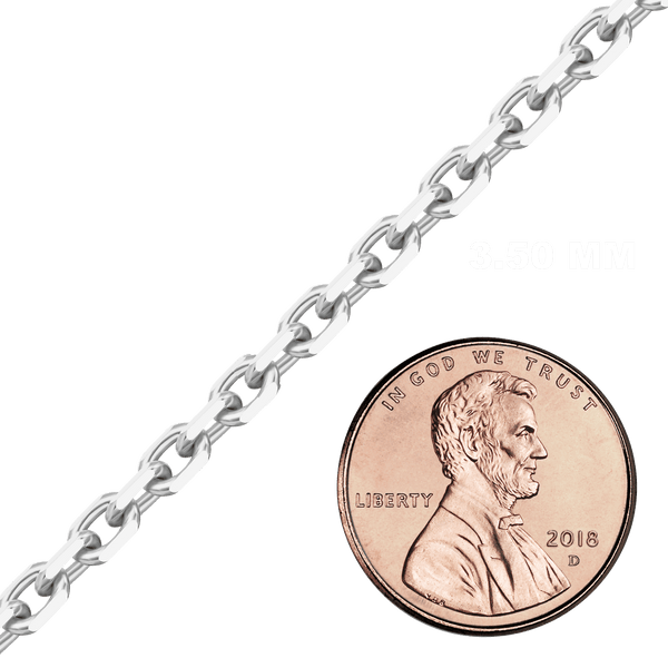 Bulk / Spooled Diamond Cut Cable Chain in Sterling Silver (0.80 mm - 7.50 mm)