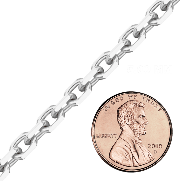 Bulk / Spooled Diamond Cut Cable Chain in Sterling Silver (0.80 mm - 7.50 mm)