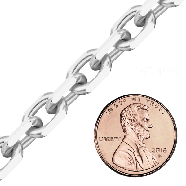 Bulk / Spooled Diamond Cut Cable Chain in Sterling Silver (0.80 mm - 7.50 mm)