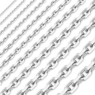 Bulk / Spooled Diamond Cut Cable Chain in Sterling Silver (0.80 mm - 7.50 mm)