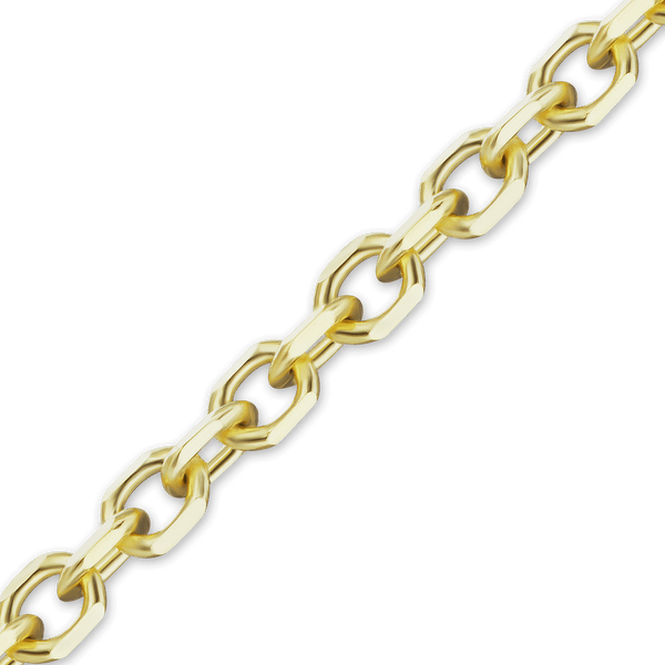 Bulk / Spooled Diamond Cut Round Cable Chain in 14K & 18K Yellow Gold (1.05 mm - 3.00 mm)