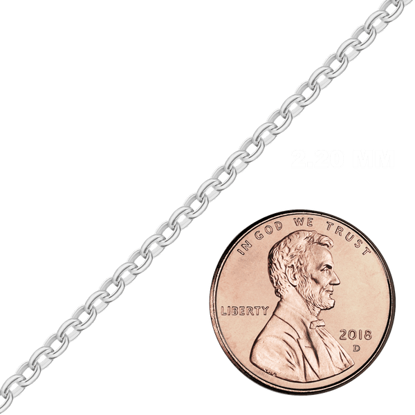 Bulk / Spooled Domed Rolo Chain in Sterling Silver (1.60 mm - 3.00 mm)