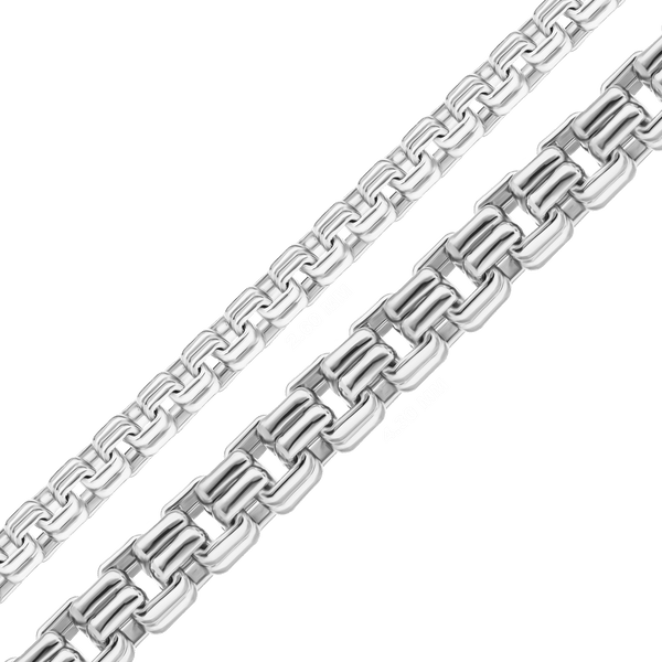 Bulk / Spooled Double Venetian Box Chain in Sterling Silver (2.60 mm - 4.30 mm)