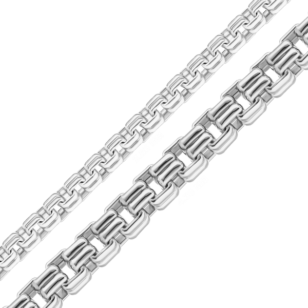 Bulk / Spooled Double Venetian Box Chain in Sterling Silver (2.60 mm - 4.30 mm)