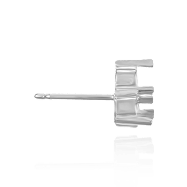 Round Three Stone Cluster Earrings with Push Post