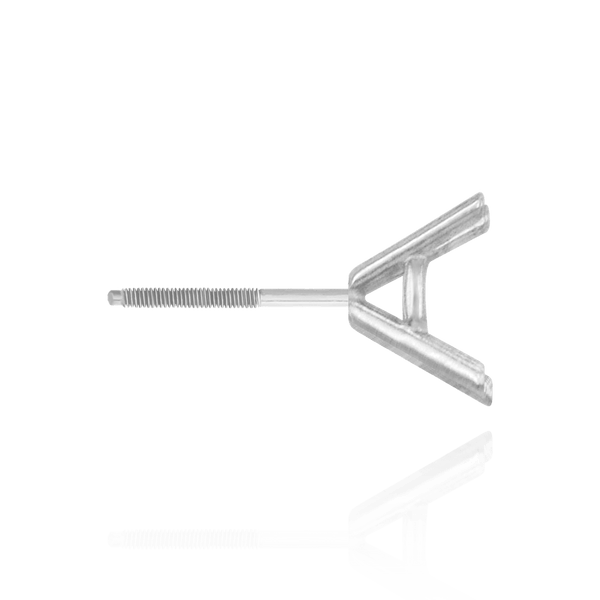 Round Four Prong Martini Basket Style Earrings with Screw Post