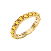 Round Eternity Bands with Diamond or Gemstone Birthstones in 14K Yellow Gold (3.00 mm / .10 ct)