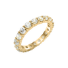 Round Eternity Bands with Diamond or Gemstone Birthstones in 14K Yellow Gold (3.00 mm / .10 ct)