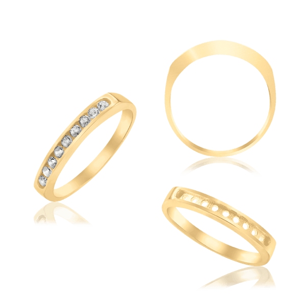 9 Stone Round Channel Anniversary Band