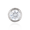 Round Bezel Earring with CZ