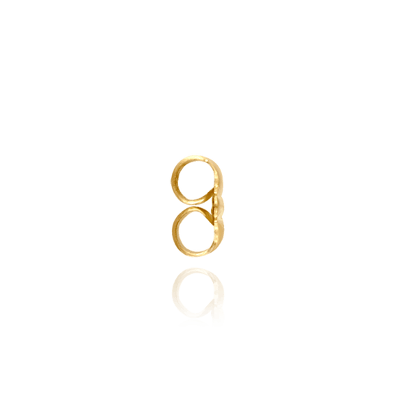 Medium Friction (Push) Ear Back (6 x 3 mm) (Fits Post Size .026" - .030")