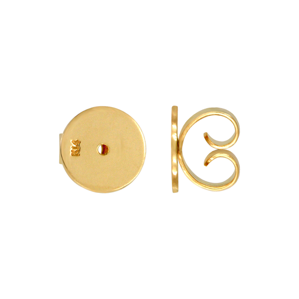 Heavy Friction (Push) Ear Back (4 x 4 mm - 10 x 7 mm) (Fits Post Size .030" - .036")