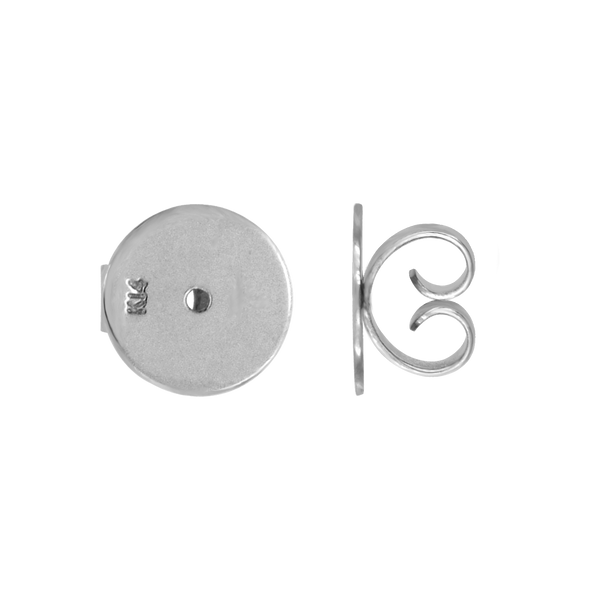 Light Friction (Push) Ear Back (9 x 6 mm - 10 x 7 mm) (Fits Post Size .036")