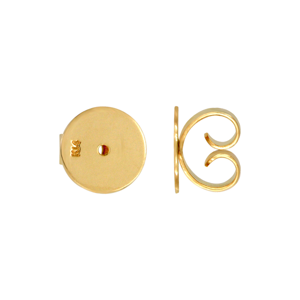 Light Friction (Push) Ear Back (9 x 6 mm - 10 x 7 mm) (Fits Post Size .036")