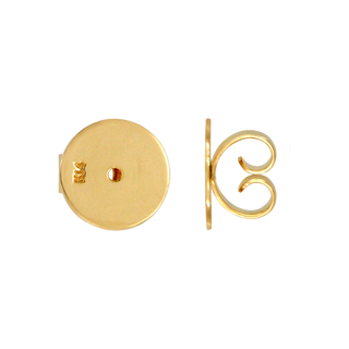 Light Friction (Push) Ear Back (9 x 6 mm - 10 x 7 mm) (Fits Post Size .036")