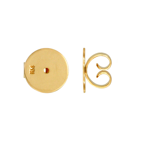 Light Friction (Push) Ear Back (9 x 6 mm - 10 x 7 mm) (Fits Post Size .036")