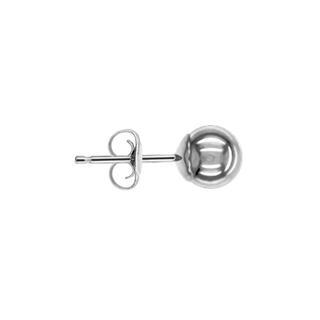 Standard Weight Ball Earring with Back in Sterling Silver