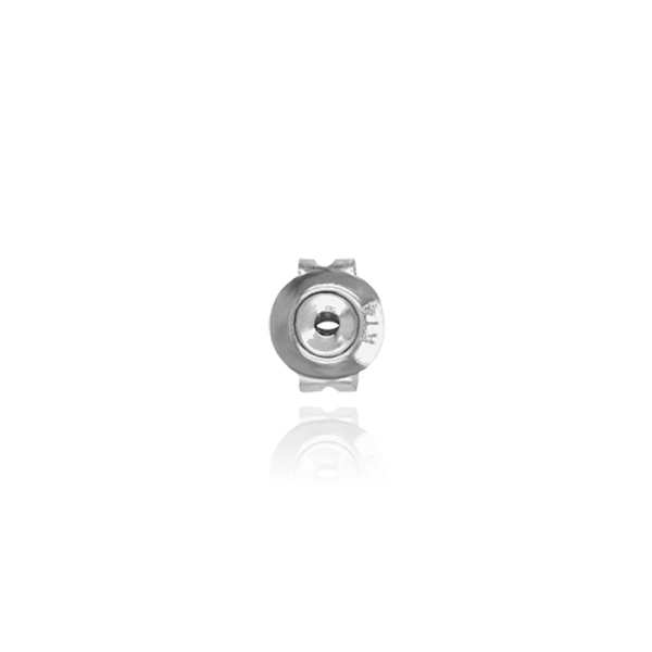 Heavy Friction (Push) Ear Back (5 x 3 mm) (Fits Post Size .030" - .033")