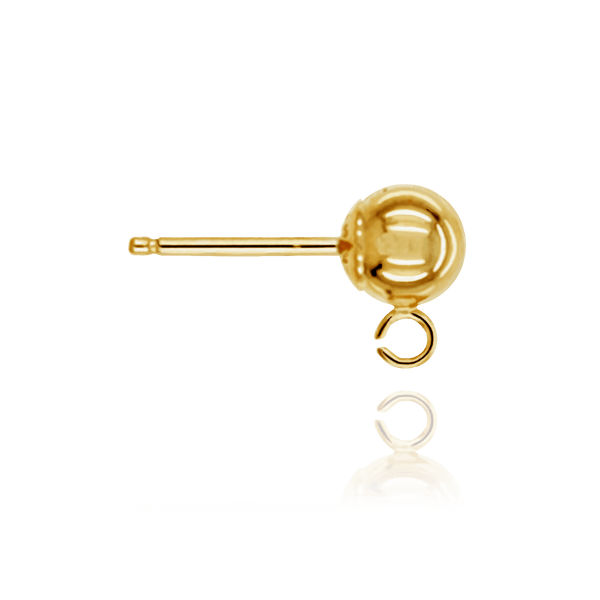 Ball Earring with Loop with Push Post