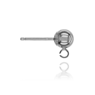 Ball Earring with Loop with Push Post
