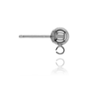 Ball Earring with Loop with Push Post