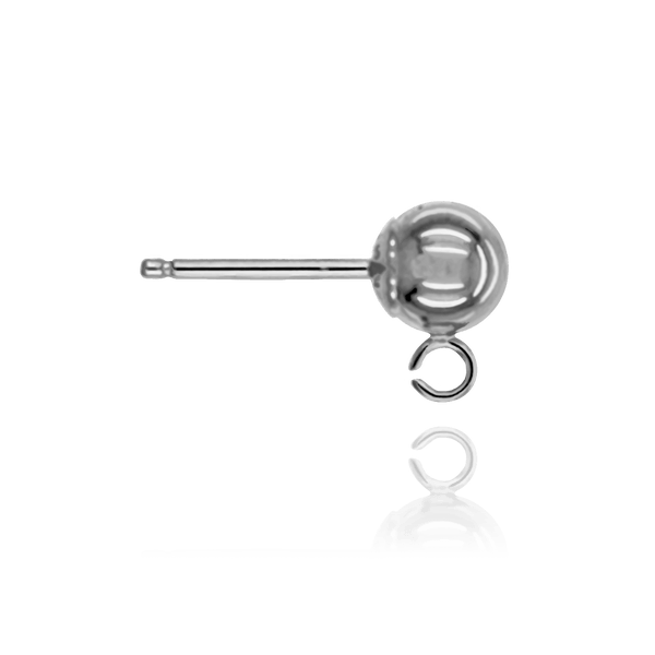 Ball Earring with Loop with Push Post