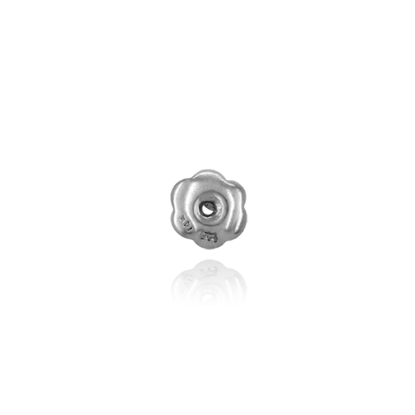 Threaded (Screw) Closed Baby Ear Back (5 x 4 mm) (Fits Post Size .034")