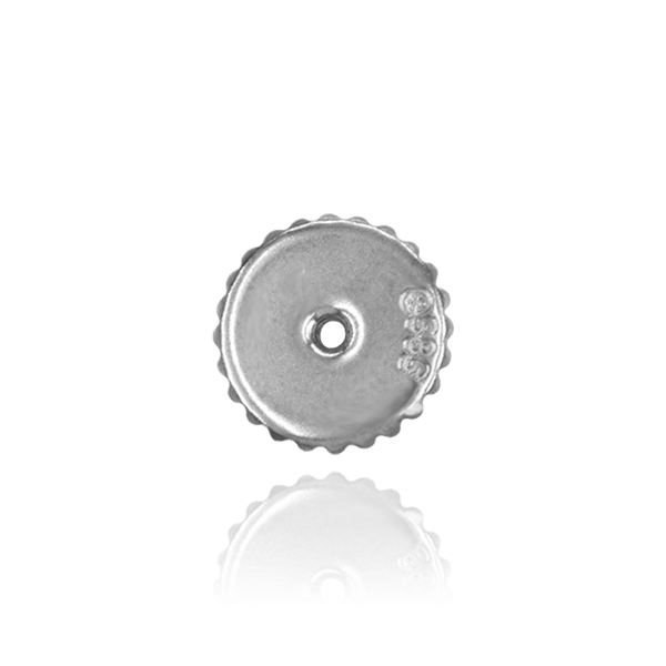 Standard Weight Threaded (Screw) Ear Back (9 x 4 mm) (Fits Post Size .041")