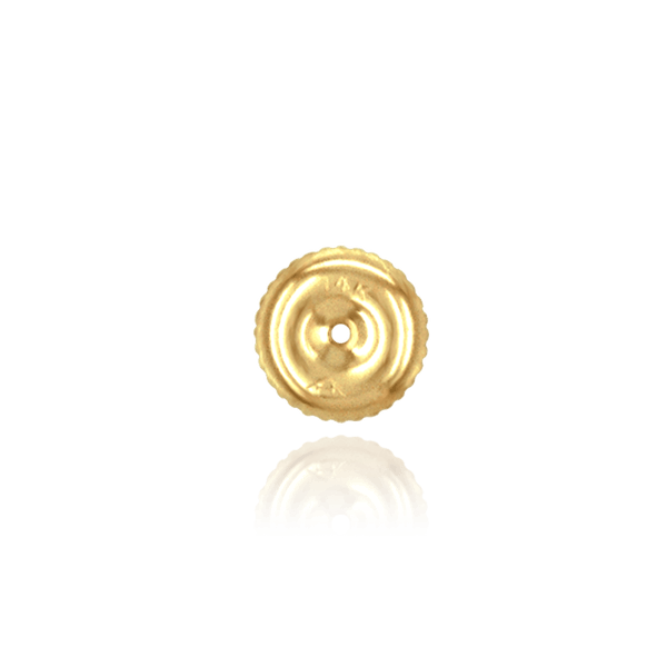 Light Weight Threaded (Screw) Ear Back (7 x 4 mm) (Fits Post Size .034")