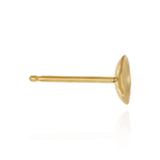 Pearl Cup Earrings without Peg in 14K Yellow Gold