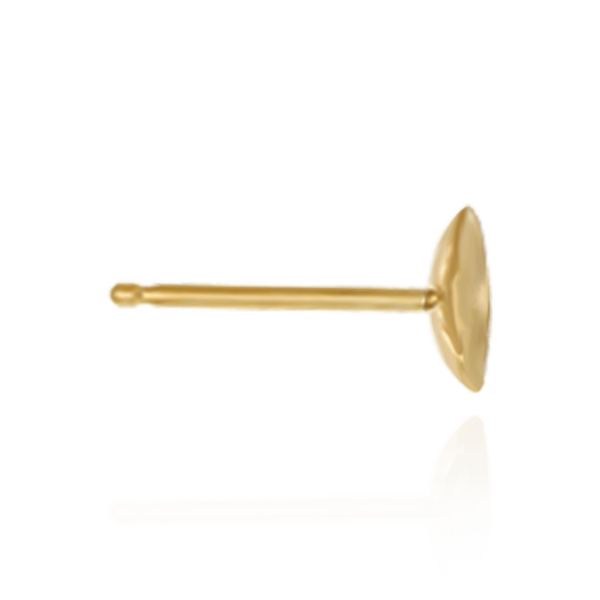 Pearl Cup Earrings without Peg in 14K Yellow Gold