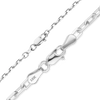 Finished Elongated Diamond Cut Cable Anklet in 18K White Gold (1.95 mm - 2.60 mm)