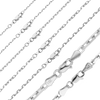 Finished Elongated Diamond Cut Cable Anklet in 14K White Gold (1.00 mm - 3.30 mm)